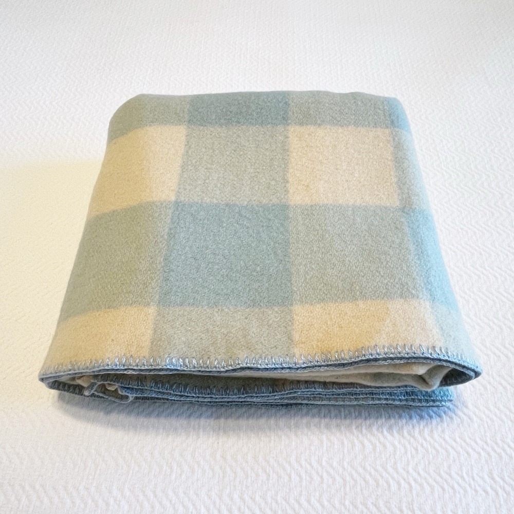 Pendleton Woolen Mills 40s–50s Wool Blanket Blue Cream